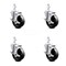 Service Caster 4 Inch Phenolic Wheel Swivel 3/4 Inch Square Stem Caster Set with Brake SCC SCC-SQ20S414-PHS-TLB-34-4 - alternate 1